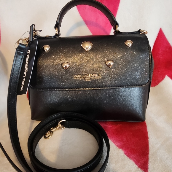 KARL LAGERFELD Heart Studded Handbag and Wallet - Picture 5 of 8